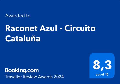 un rectángulo azul con las palabras incorrecto ayu circula en él en Raconet Azul - Circuito Cataluña, en Vallromanes