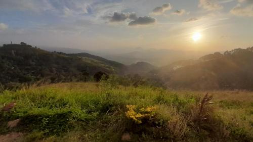 a field of grass with the sun in the background at agunawala in Angunawala