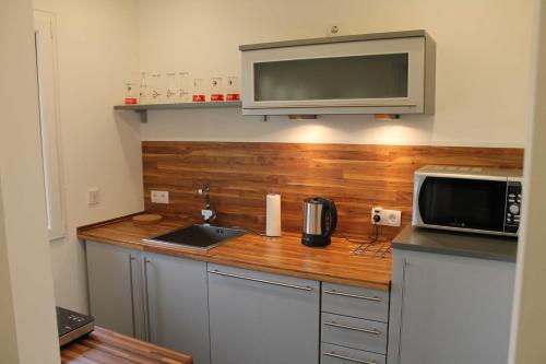 Dapur atau dapur kecil di Ferienhaus Refugium in Sessenbach