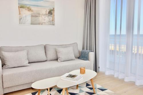 Χώρος καθιστικού στο Apartamenty Marina z widokiem na morze
