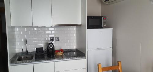 Dapur atau dapur kecil di O terraço florido