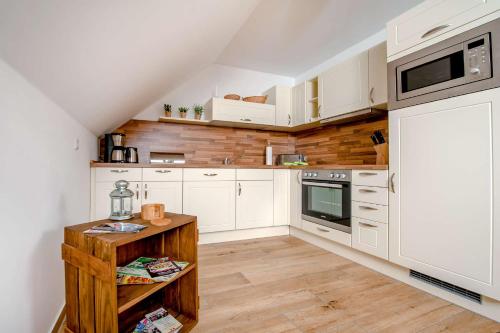 Dapur atau dapur kecil di Ferienwohnung Heuschober