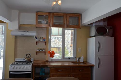 Köök või kööginurk majutusasutuses La Andyna Caviahue