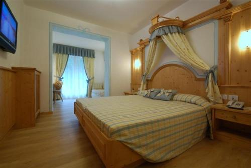 Cama o camas de una habitación en Hotel Bellaria