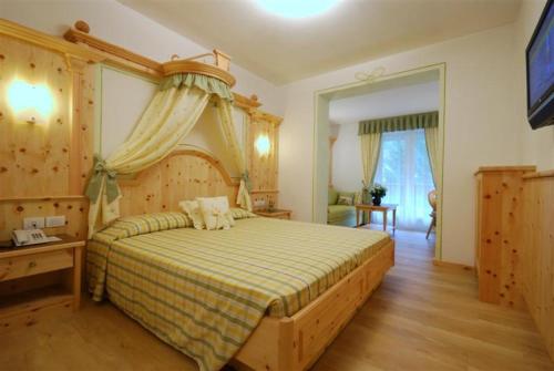 Cama o camas de una habitación en Hotel Bellaria