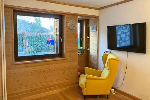 Μια τηλεόραση ή/και κέντρο ψυχαγωγίας στο Chalet Erika: che vista!