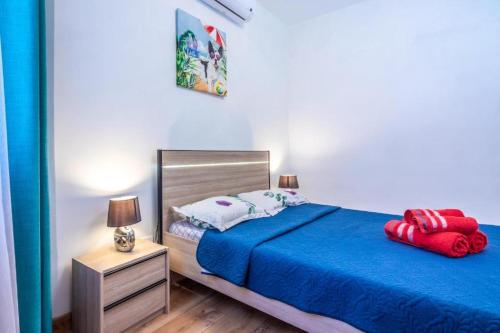 Cama o camas de una habitación en Sliema Central near Ferry