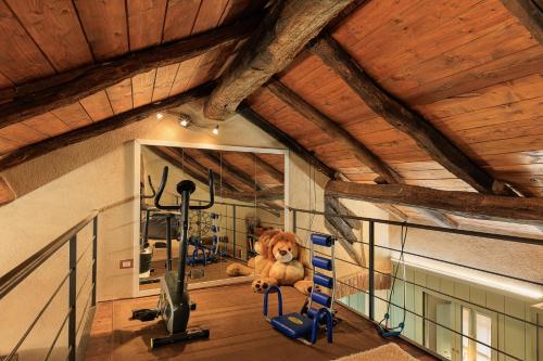 Fitness centrum a/nebo fitness zařízení v ubytování Cascina del Tempo Sospeso