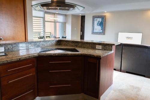 Kuchyň nebo kuchyňský kout v ubytování Ciqala Suites Hotel - San Juan