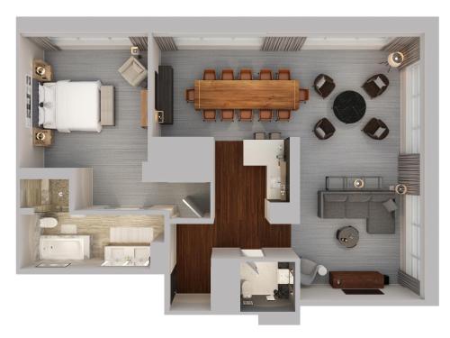 a rendering of a floor plan of a house at The Ritz-Carlton, Chicago in Chicago