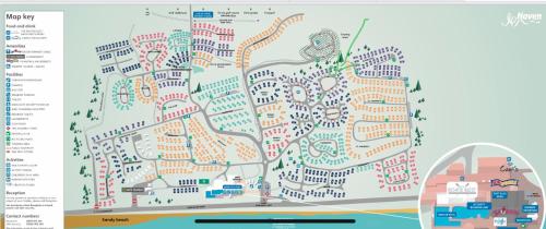 a map of a city with words on it at Seton Sands Caravan Near Edinburgh & North Berwick in Port Seton