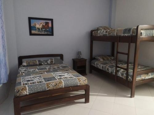 Postel nebo postele na pokoji v ubytování Hotel Salduba