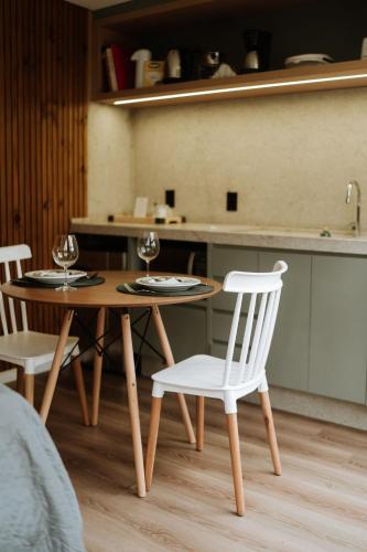 Dapur atau dapur kecil di Reserva Cabanas