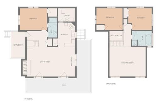 a floor plan of a house at NEW HOT TUB! Secluded 3 Bed Cabin in Pigeon Forge in Pigeon Forge