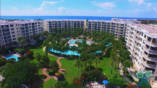 an aerial view of a large apartment complex with a park at Destin West Gulfside 209 - You Own Slice of Paradise! - Ocean Views - Free Beach Service! in Fort Walton Beach