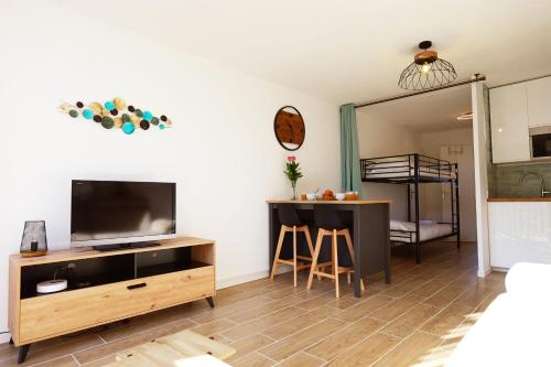 TV a/nebo společenská místnost v ubytování Appartement Fantino - Welkeys