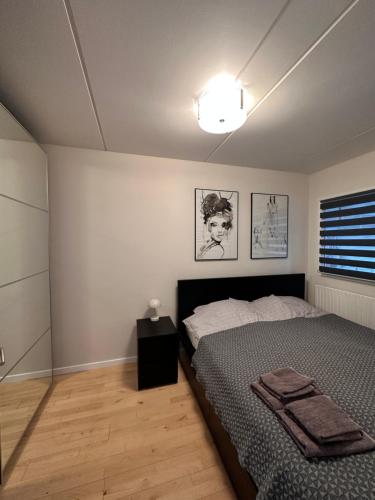 Кровать или кровати в номере Privat one bedroom apartment in Odense N