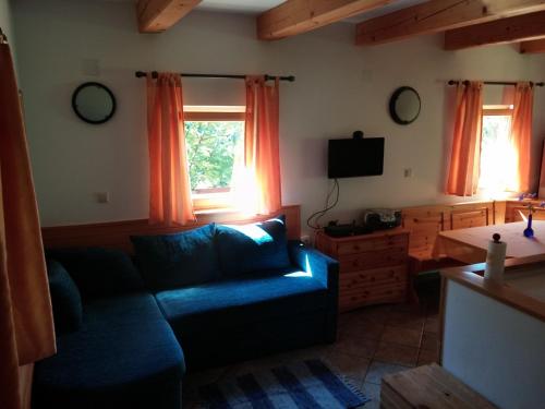 TV a/nebo společenská místnost v ubytování Apartma Brin Bovec