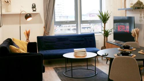 Coin salon dans l'établissement Luxury Ascot Apartment with Parking