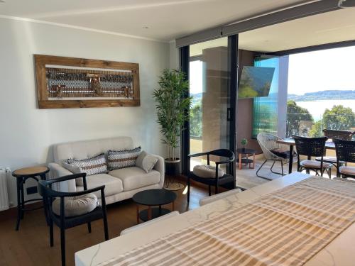 Posezení v ubytování Departamento La Puntilla de Villarrica Orilla Lago