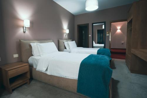 Postel nebo postele na pokoji v ubytování Hotel Eder