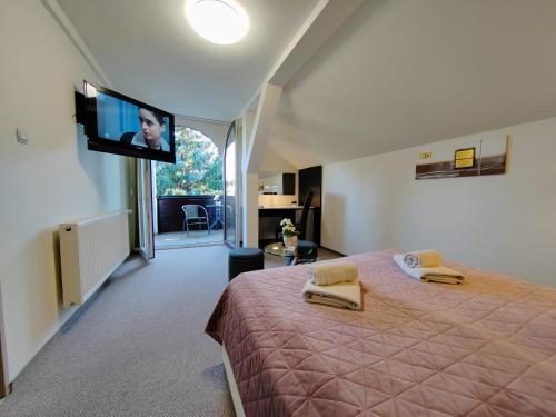 Voodi või voodid majutusasutuse Hévíz,Dr Strecker Villa toas