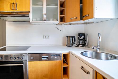 Η κουζίνα ή μικρή κουζίνα στο Wohnung 2