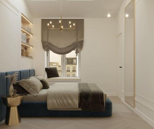 Ліжко або ліжка в номері Strzelecka apartment