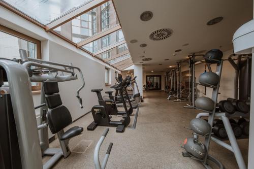 Fitness centrum a/nebo fitness zařízení v ubytování DoubleTree by Hilton Bratislava