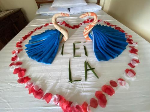 Letto o letti in una camera di Santa Claus Hilltop