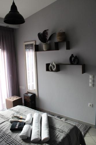 Ένα ή περισσότερα κρεβάτια σε δωμάτιο στο Villa Minore