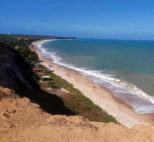 an aerial view of a beach with people on it at Hostel Summer Praia do Sol in João Pessoa