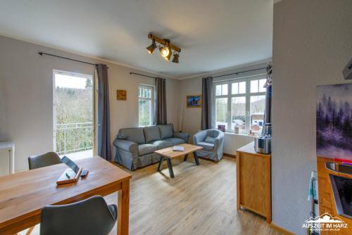 Χώρος καθιστικού στο Auszeit-im-Harz Haus 1 Wohnung Wurmberg