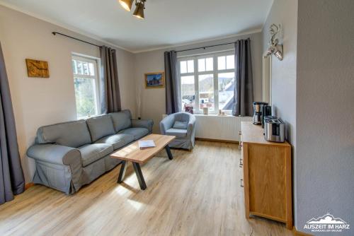 Χώρος καθιστικού στο Auszeit-im-Harz Haus 1 Wohnung Wurmberg