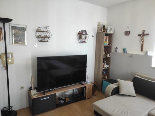 TV a/nebo společenská místnost v ubytování Apartments with parking spaces Supetar, Brac - 5627
