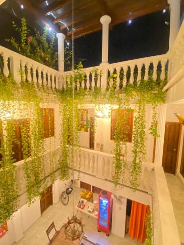 an overhead view of a building with plants at Patio de Getsemani in Cartagena de Indias