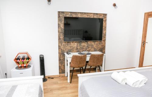 Cama o camas de una habitación en Apartmány Ellie