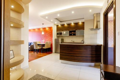 Dapur atau dapur kecil di Apartamenty Bałtyckie - Bulwar Portowy - widok na port, centrum, najlepsza lokalizacja w Ustce