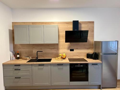 Kuchyň nebo kuchyňský kout v ubytování Foxi apartment, Pohorje