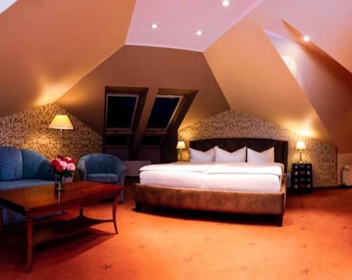 Llit o llits en una habitació de Hotel Seestern