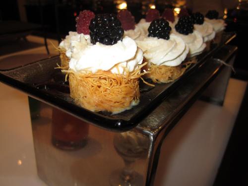a row of desserts on a tray on a table at Best Western Premier DJ Hotel in Djibouti
