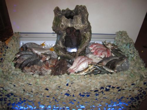 a cake with a bunch of different types of seafood at Best Western Premier DJ Hotel in Djibouti