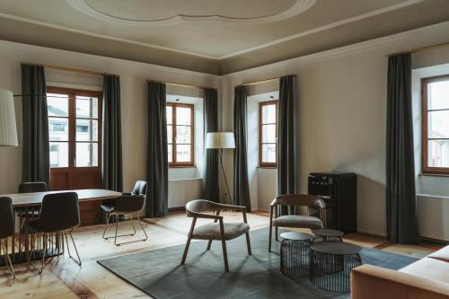 Χώρος καθιστικού στο Arthotel Lasserhaus
