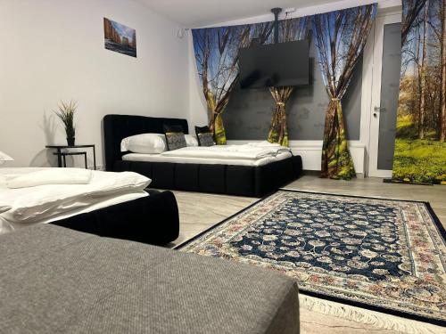 Katil atau katil-katil dalam bilik di Ferienwohnung im Hamburger Straße-1