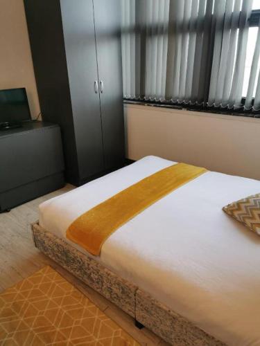 Ein Bett oder Betten in einem Zimmer der Unterkunft Budget Central Serviced Studio Apartment