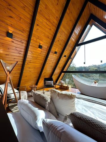 Ruang duduk di Cabanas Araucária