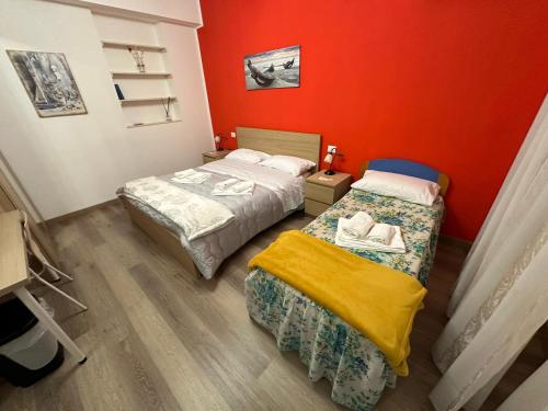 Postel nebo postele na pokoji v ubytování Casa comoda e rilassante