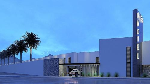 a rendering of a building with a palm tree at MOTEL CIES in Mexicali