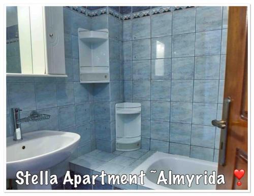 Ένα μπάνιο στο Stella Apartment in Almyrida slechts 350m vanaf het strand, auto huren niet nodig