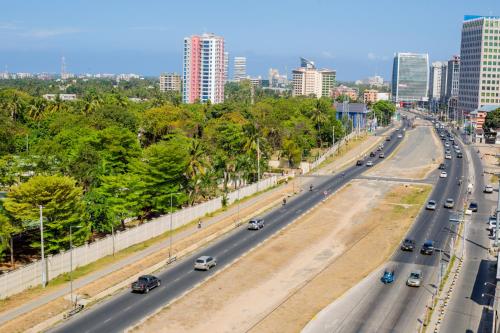 Vista general de Dar es Salaam o vistes de la ciutat des de l'apartament